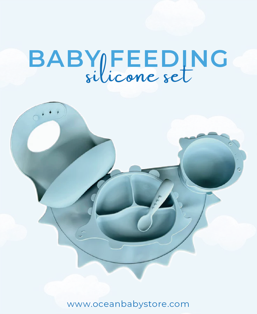 Silicone Baby feeding set